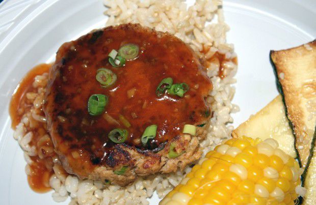Teriyaki salmon patties